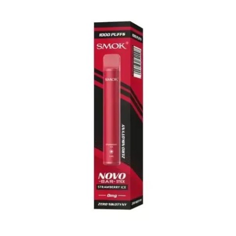 E-papieros Jednorazowy Smok NOVOBAR (bez nikotyny) - Strawberry Ice 0mg E-papieros Jednorazowy Smok NOVOBAR (bez nikotyny) - Strawberry Ice 0mg