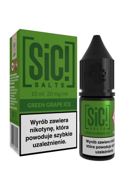 Liquid Sic Salts 10ml - Green Grape 20mg Liquid Sic Salts 10ml - Green Grape 20mg
