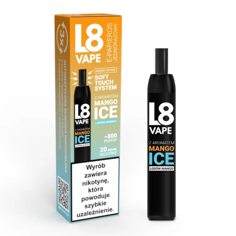 L8 Vape 800puff 20mg - Mango Ice L8 Vape 800puff 20mg - Mango Ice