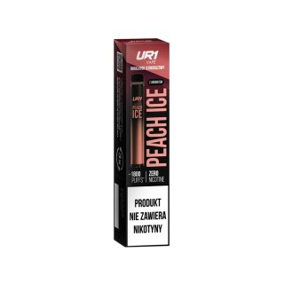 E-Inhalator Jednorazowy UR1 Vape 1800 puffs - Peach Ice 0mg