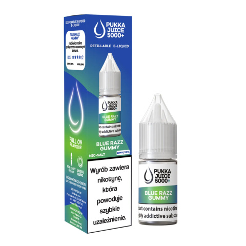 Liquid Pukka Juice 5000 Salt 20mg - Blue Razz Gummy Liquid Pukka Juice 5000 Salt 20mg - Blue Razz Gummy