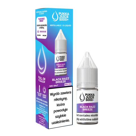 Liquid Pukka Juice Salt 5000+ - Black Razz Breeze 20mg Liquid Pukka Juice Salt 5000+ - Black Razz Breeze 20mg
