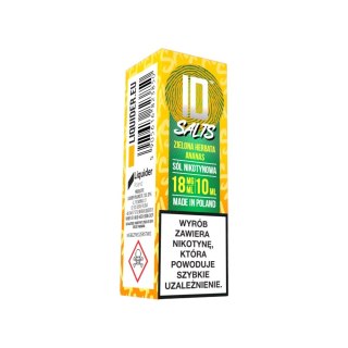 *NOWA AKCYZA* Liquid ID Salt - 10 ml Zielona Herbata Ananas 18mg