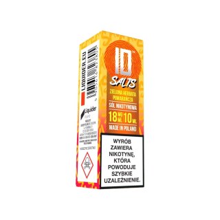 *NOWA AKCYZA* Liquid ID Salt - 10 ml Zielona Herbata Pomarańcza 18mg
